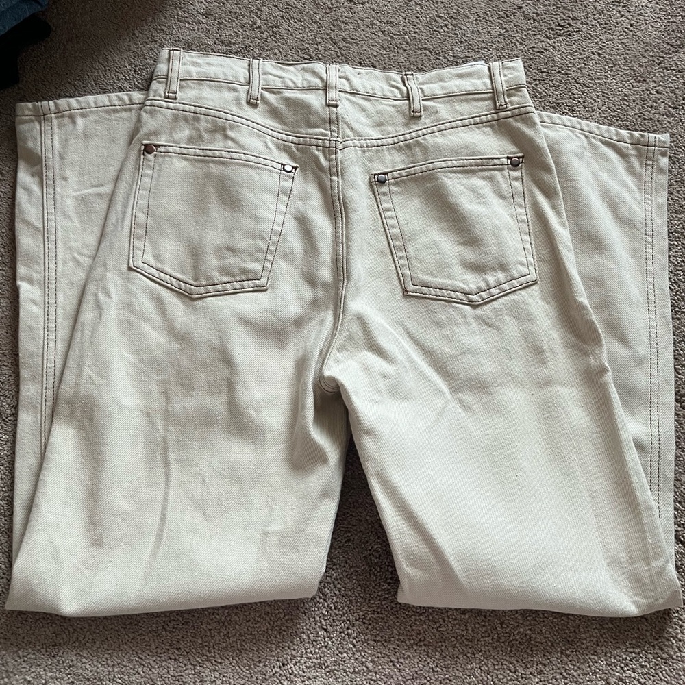 Reformation cream jeans
